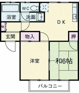 安納コーポB【203号室】の間取り