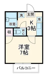 アーニストハウスA【1階】の間取り