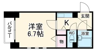 上高畑SKYマンションⅡ【407号室】の間取り