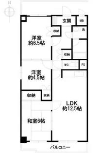 ヴァーテクスカワグチ【5階】の間取り