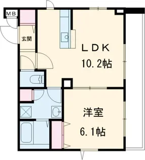 ゆりの木テラス経堂【202号室】の間取り