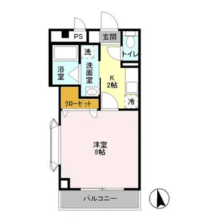 シャルマン五番館【1階】の間取り