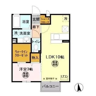 サニーテラスII【1階】の間取り