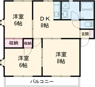 サンレジデンス(大八木)C【202号室】の間取り