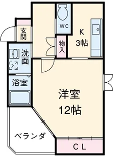 よもぎ乃郷【201号室】の間取り