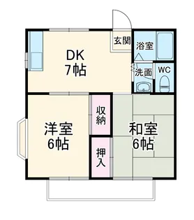 第2トミハイツ【1-C号室】の間取り