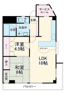 ジュラクビル【3階】の間取り