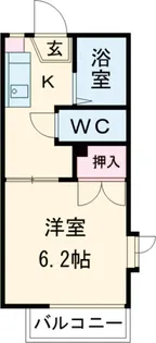 ビューティーナンバーワンA棟【205号室】の間取り