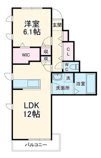 ハピネス白雲【1階】の間取り