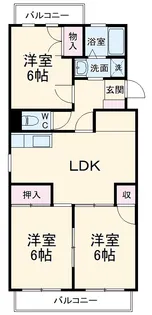 メゾンリヴィエール【205号室】の間取り