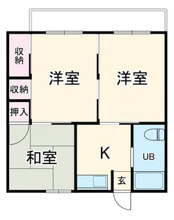 平和町コーポ【302号室】の間取り