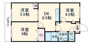 メゾン・ド・クール【4階】の間取り