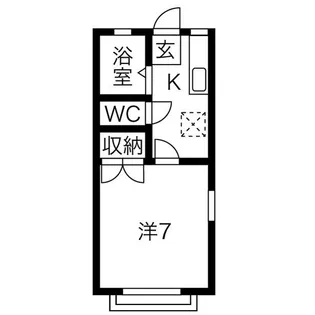 ハイツいぬい【201号室】の間取り