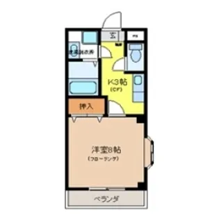アルザスⅢ【205号室】の間取り