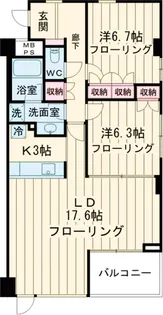 ポローニアハウス赤堤【3階】の間取り