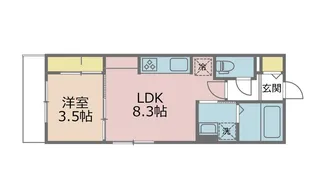 パームコテージ17番館【2階】の間取り