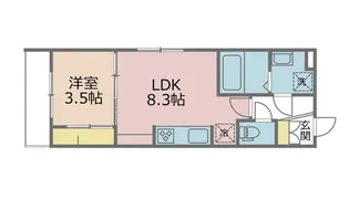 パームコテージ17番館【2階】の間取り