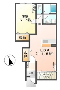 リッチ・フォンテーヌ【1階】の間取り