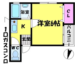 やまさマンション橋波【4階】の間取り