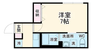 ベイルーム西鶴間【1階】の間取り
