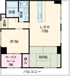 オーベル平尾【603号室】の間取り