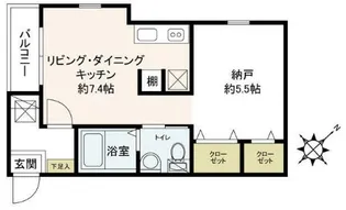 ラメール生麦A棟【3階】の間取り