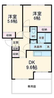 グリーンフォレスト大野Ⅱ【1階】の間取り