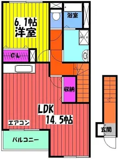 メゾンアイリス【2階】の間取り