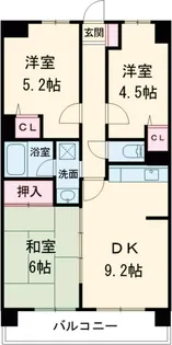ライオンズシティ水戸【7階】の間取り