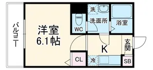 ジーメゾン綾瀬【1階】の間取り