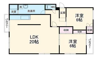 南口マンション【201号室】の間取り