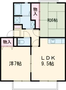 ハイツフォレストB【1階】の間取り