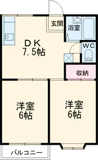 ホワイトパレス【1階】の間取り