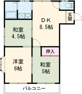 國分ハイツPartⅡ【206号室】の間取り