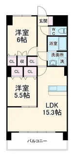 ボヌール石田【203号室】の間取り