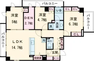 プレミア亀有【1001号室】の間取り