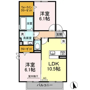 イルソーレ神山【2階】の間取り