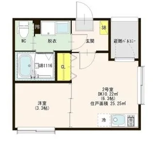 ハーモニーテラス荒子町Ⅲ【1階】の間取り