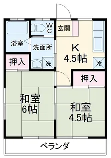 彦田コーポ【1階】の間取り