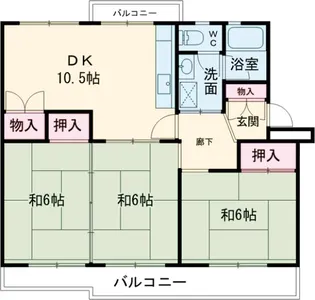 保津川団地第2棟【203号室】の間取り