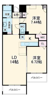 ロイヤルヒルズ浦和【3階】の間取り