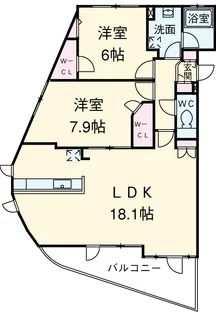 クローバーハウス鷺沼【5階】の間取り