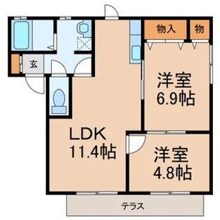 エスポアールM【1階】の間取り