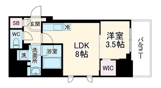 ルフォンプログレ堺筋本町タワーレジデンス【9階】の間取り