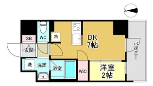 バウスフラッツ新大阪【12階】の間取り