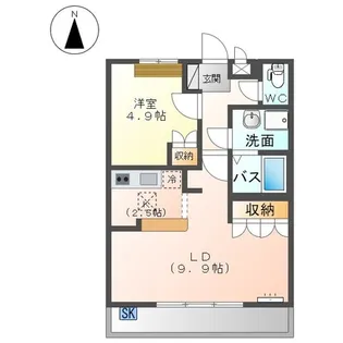 アシューレ【1階】の間取り