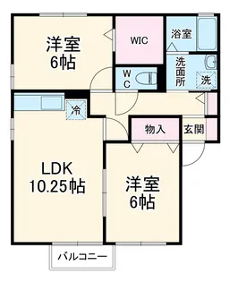 グランドキャッスル・Α AB【2階】の間取り
