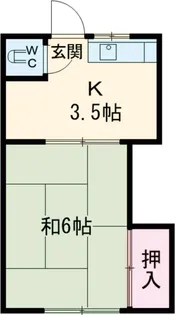 福富荘【2階】の間取り
