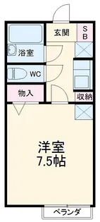 第五フジハイツ【1階】の間取り