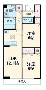 ゼフィール【2階】の間取り